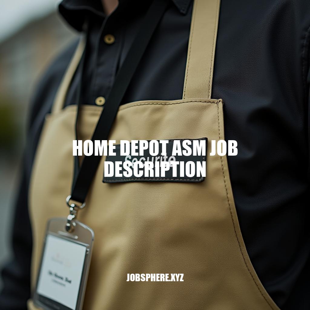 Home Depot ASM Job Description: Key Responsibilities & Requirements